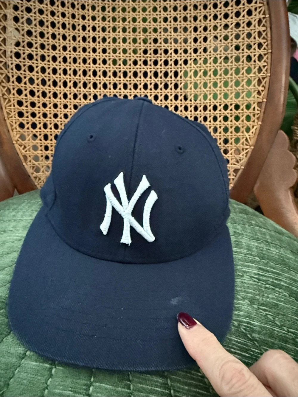New York Yankees Flexfit Youth Navy & White Fitted Baseball Cap Hat